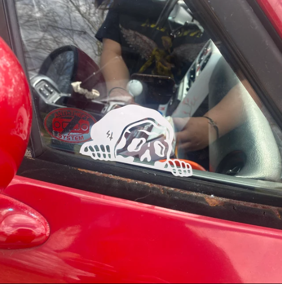 Grim Reaper Peeker Sticker Decal